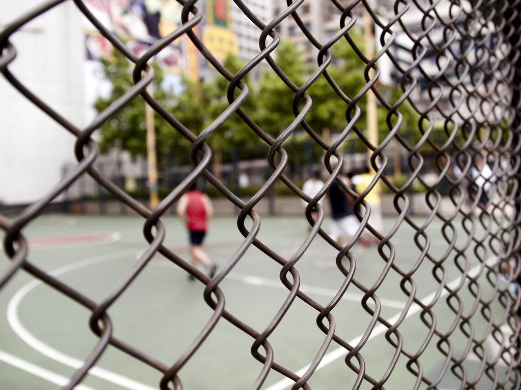 Commercial fence installation